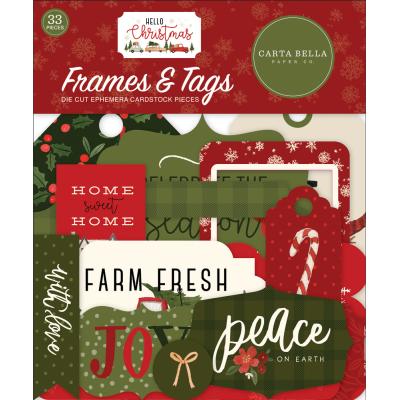 Carta Bella Hello Christmas Die Cuts - Frames & Tags